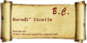 Borsó Cicelle névjegykártya